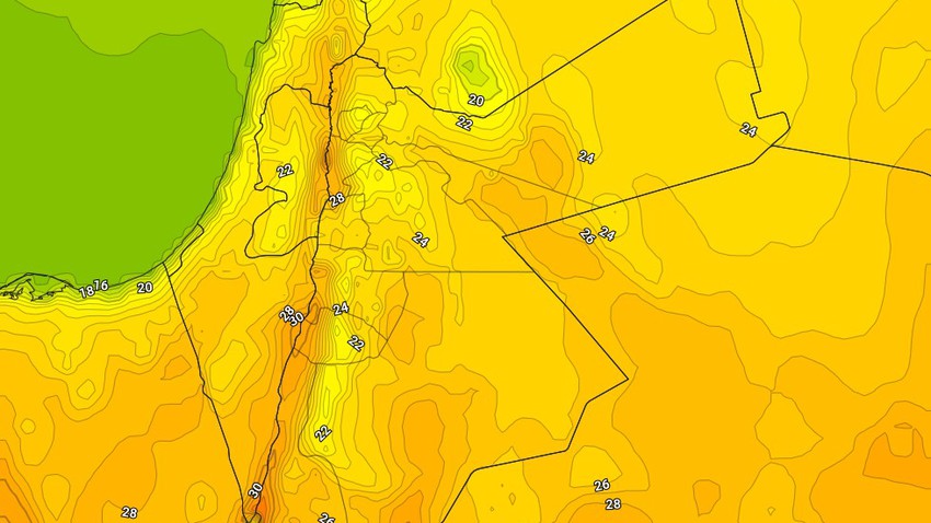 الأردن | اقتراب كتلة هوائية دافئة الخميس وارتفاع على درجات الحرارة مع ظهور السُحب العالية  