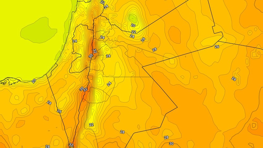 Jordan | Mild to temperate rainy weather Wednesday