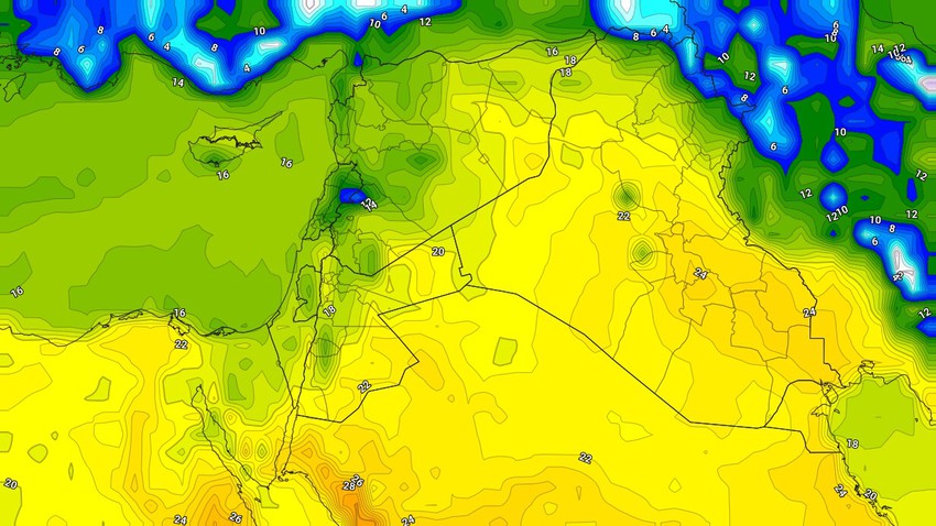 العراق | المزيد من الارتفاع على درجات الحرارة الإثنين مع ظهور السُحب العالية