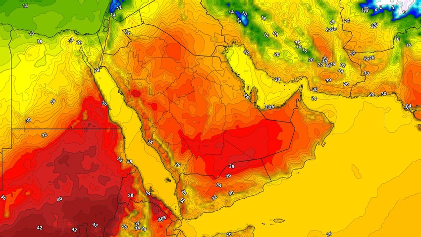 الكويت | اقترب مُنخفض خماسيني جديد الاربعاء مع ارتفاع على درجات الحرارة 