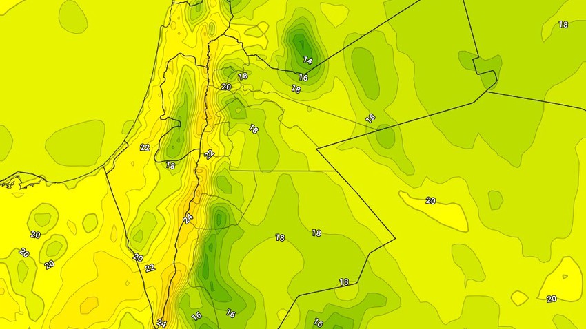 Jordan | A rise in temperatures Monday with southeast winds