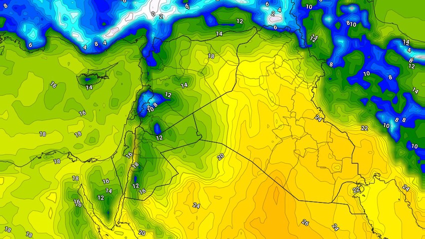 Kuwait | Temperatures remain above average and humid weather at night