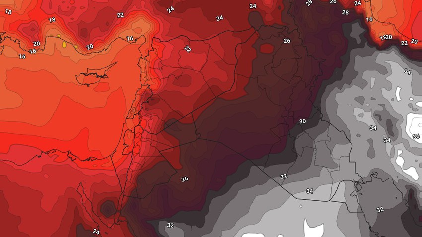 الأردن | ارتفاع على درجات الحرارة الأربعاء مع نشاط تدريجي للرياح الغربية  