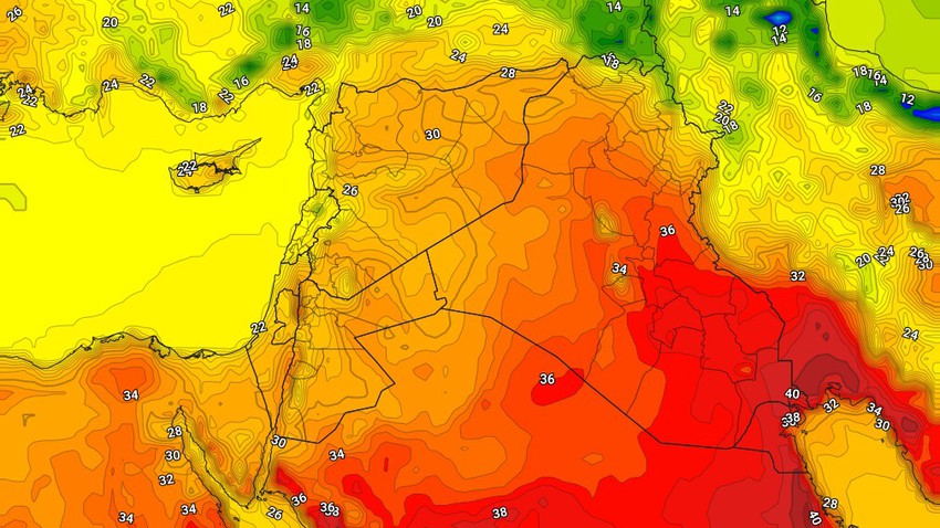 Iraq | An increase in temperatures on Tuesday and the continuation of dusty conditions at varying rates, especially in the southern regions