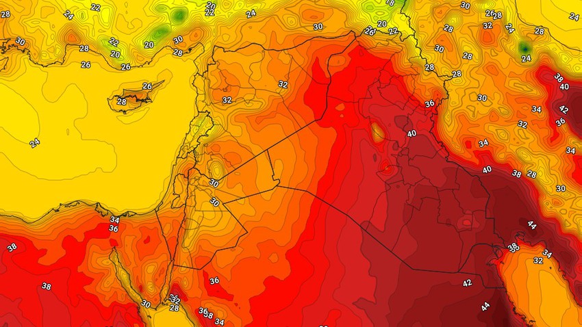 Iraq | A slight rise in temperatures on Monday, and dusty northwest winds continue to blow