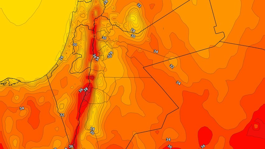 الأردن | ارتفاع قليل على درجات الحرارة الإثنين مع نشاط تدريجي للرياح الغربية