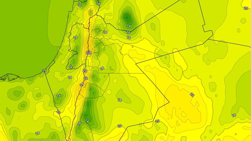 الأردن | المزيد من الارتفاع على درجات الحرارة الجمعة مع تفرق السُحب على ارتفاعات مُختلفة