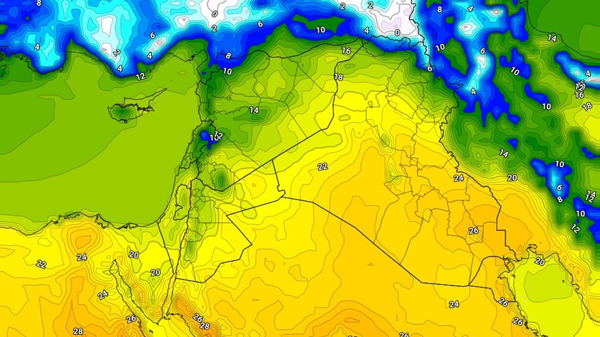 العراق | ارتفاع آخر على درجات الحرارة الثلاثاء في المناطق الوسطى والجنوبية مع ظهور السُحب على ارتفاعات مختلفة  