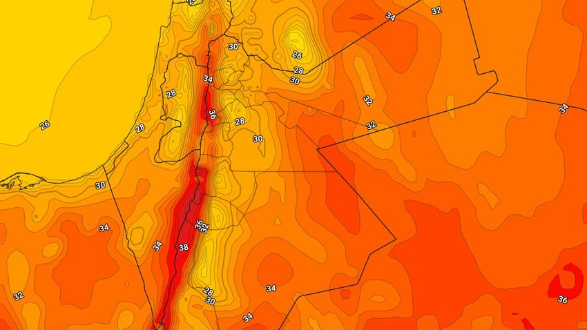 الأردن | ارتفاع إضافي على درجات الحرارة لتصبح حول مُعدلاتها مع هبوب الرياح الجنوبية الغربية الثلاثاء