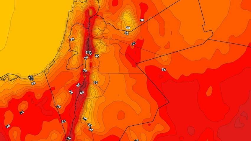 الأردن | ارتفاع مؤقت على درجات الحرارة مع طقس صيفي إعتيادي الخميس     