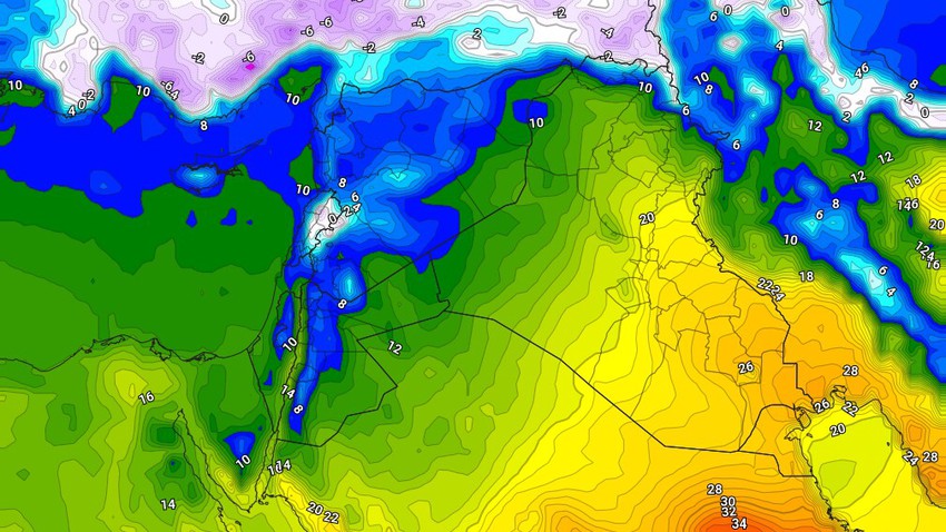 Irak | Températures élevées lundi et vents plus froids se précipitant la nuit