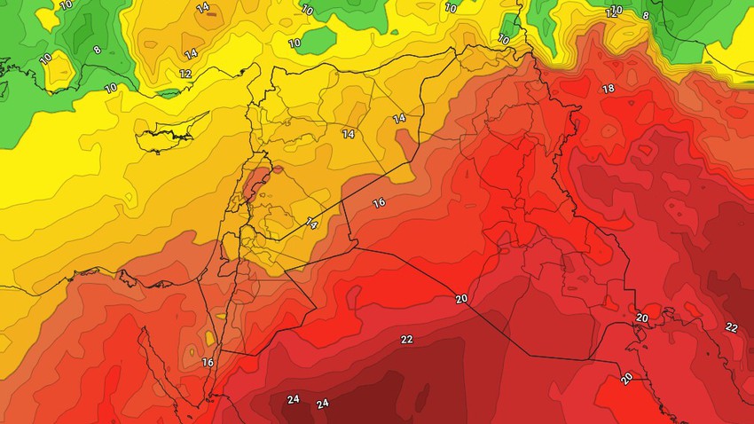 Bulletin hebdomadaire de l&#39;Irak | Les températures sont supérieures à leur moyenne et un état d&#39;instabilité atmosphérique persiste dans certaines régions
