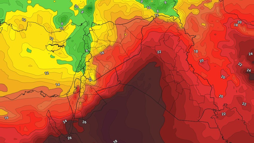 العراق - نهاية الأسبوع | تقلبات حرارية تنتظر الدولة واشتداد مُتوقع للموجات الغُبارية 