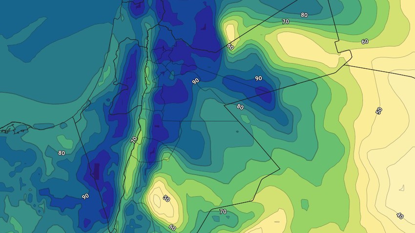 Jordan | Relatively cold night ahead over mountainous and plain areas with the possibility of fog formation