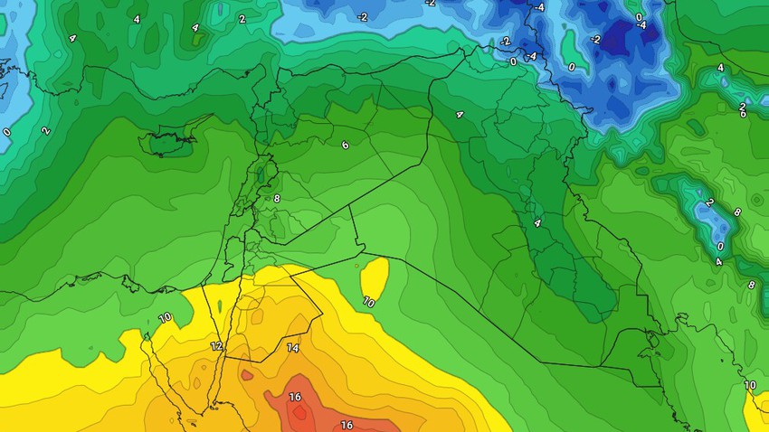 الأردن | جبهة هوائية دافئة تعبر المملكة الثلاثاء في مُقدمة مُنخفض جوي يؤثر لاحقاً   