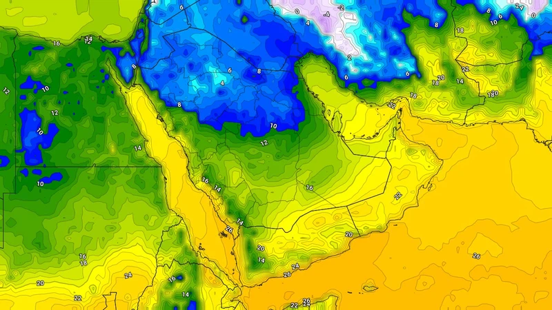 Kuwait | An air mass with cooler temperatures than normal and cold ...