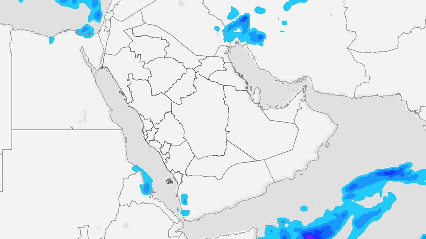 Yemen | Showers of rain on parts of the highlands and the western coasts Monday