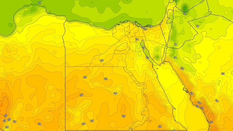 تتاثر مصر بتيارات هوائية ادفا من المعتاد واقتراب درجات الخرارة من منتصف ال20 شمال البلاد تتاثر مصر بتيارات هوائية ادفا من المعتاد واقتراب درجات الخرارة من منتصف ال20 شمال البلاد