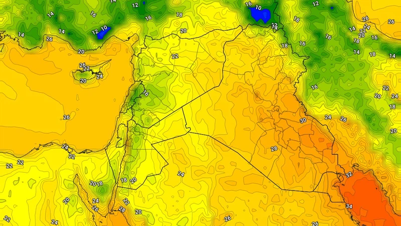 الأردن: أكثر من 10 درجات مئوية الفرق الحراري بين نهار اليوم والليلة القادمة | عرب تايم الأردن: أكثر من 10 درجات مئوية الفرق الحراري بين نهار اليوم والليلة القادمة | عرب تايم