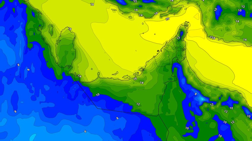 الإمارات - المركز الوطني | طقس مُائل للبرودة نهاراً وانخفاض متوقع على درجات الحرارة الليلية 