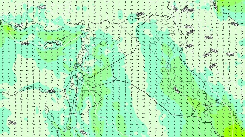 الاثنين والثلاثاء تتأثر المملكة بامتداد المرتفع السيبيري يترافق مع هبوب رياح جنوبية شرقية معتدلة إلى نشطة السرعة | عرب تايم الاثنين والثلاثاء تتأثر المملكة بامتداد المرتفع السيبيري يترافق مع هبوب رياح جنوبية شرقية معتدلة إلى نشطة السرعة | عرب تايم