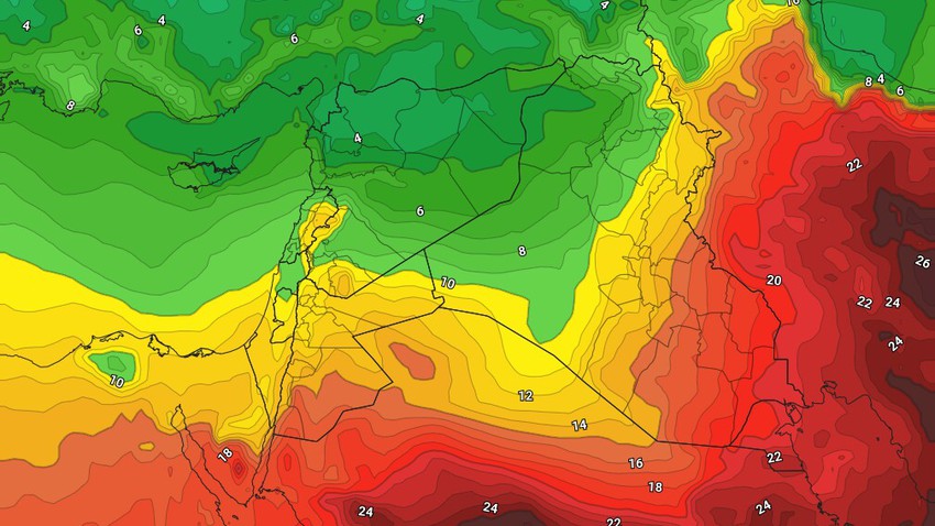 العراق | درجات الحرارة أقل من مُعدلاتها يومي الأربعاء والخميس وليالي باردة في العديد من المناطق 
