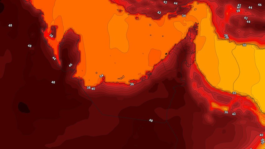 الإمارات | طقس لاهب وإستمرار فرص تشكل السُحب الرعدية على هذه المناطق خلال نهاية الأسبوع