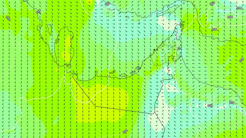 alert | Active winds cause waves and raise dust in Qatar and the western Emirates on Monday