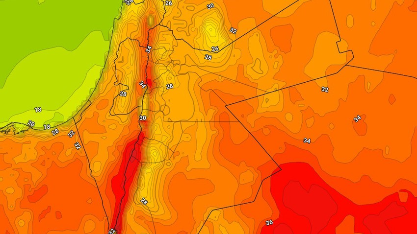 Jordanie | Le Royaume continuera d&#39;être affecté par la masse d&#39;air chaud, samedi