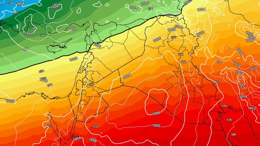 العراق | مؤشرات على مُنخفض خماسيني عميق يوم الأربعاء يجلب الارتفاع على درجات الحرارة والاجواء المُغبرة   