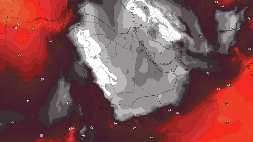 الكويت - نهاية الأسبوع | درجات الحرارة تلامس ال50 مئوية وتنبيه من موجات غُبارية منقولة تؤدي إلى تدني مدى الرؤية الأفقية   