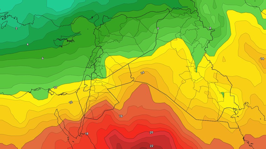 الأردن | ارتفاع على درجات الحرارة الإثنين والثلاثاء وطقس يميل للدفء في الأماكن المُنخفضة 
