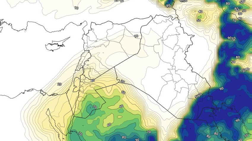 العراق - نهاية الأسبوع | حالة عدم استقرار جوي محدودة اقصى المناطق الجنوبية    