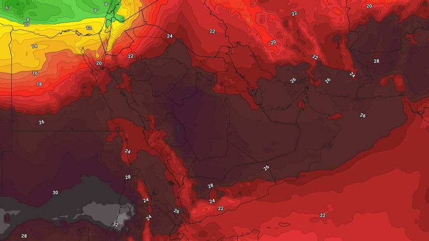 النشرة الأسبوعية للكويت | طقس حار نسبياً إلى حار طيلة الأيام القادمة مع انتشار لكميات من السُحب على ارتفاعات مختلفة  