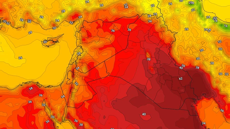 الأردن: توزيع الضغط الجوي يعيق توغل الكتلة الهوائية الحارة ويمنعها من التطور إلى موجة حارة | عرب تايم الأردن: توزيع الضغط الجوي يعيق توغل الكتلة الهوائية الحارة ويمنعها من التطور إلى موجة حارة | عرب تايم