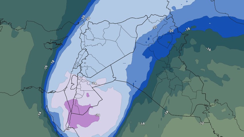 الأردن | حالة من عدم استقرار جوي تؤثر تدريجياً على المملكة السبت وزخات امطار رعدية في هذه المناطق