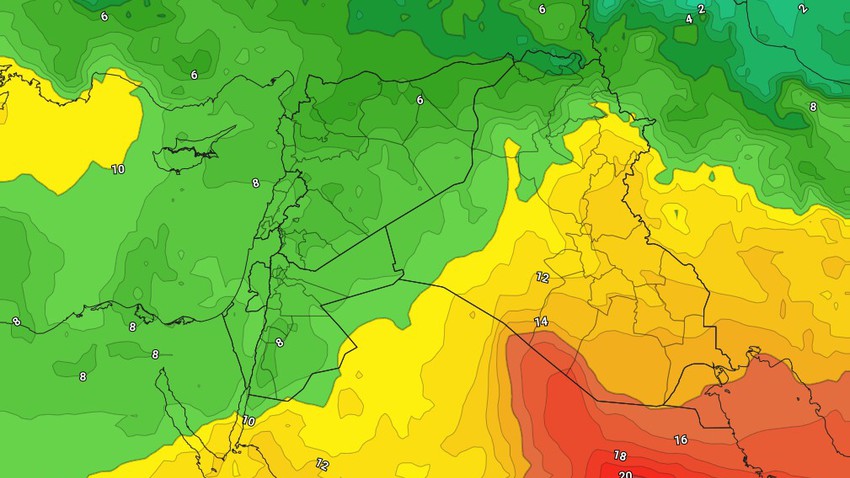 العراق | امتداد مُنخفض جوي وتجدد فُرص الأمطار مع مُنتصف الأسبوع
