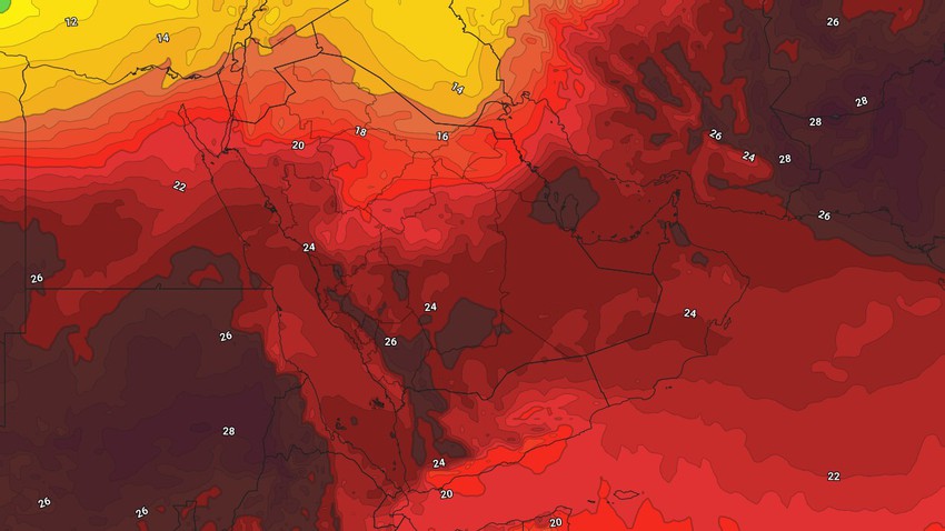 الكويت - نهاية الأسبوع | تباين على درجات الحرارة مع ظهور كميات من السُحب على ارتفاعات مُتوسطة وعالية 