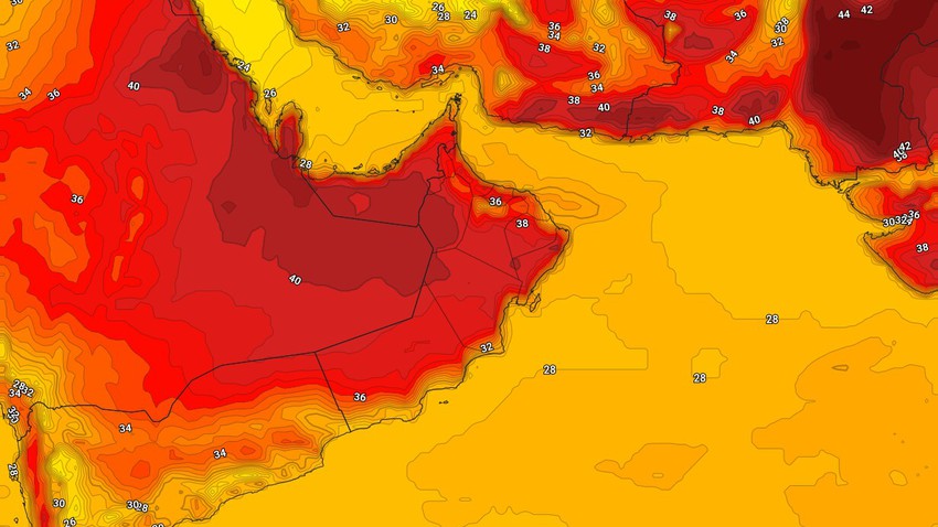 الحر يشتد على قطر والإمارات وشرق السعودية ودرجات الحرارة تلامس ال40 مئوية