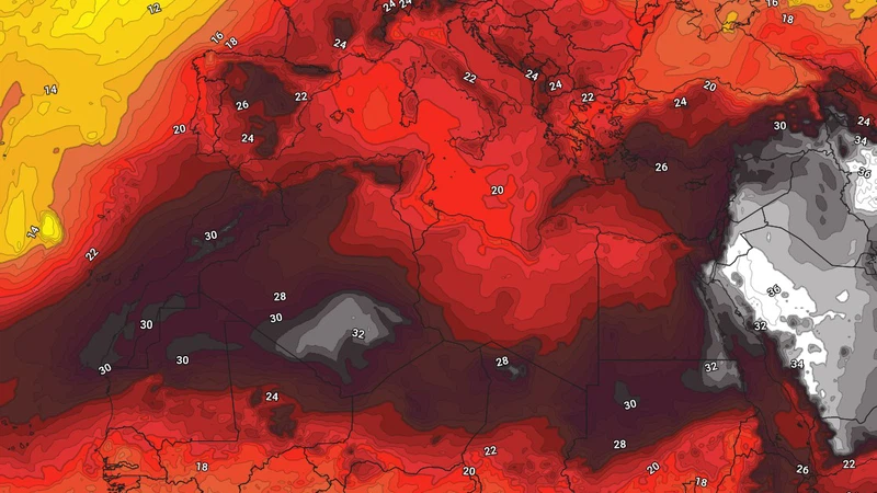 كيف تتسبب الكتلة الهوائية المعتدلة وسط البحر المتوسط بالموجة الحارة على شرق المتوسط؟ | عرب تايم كيف تتسبب الكتلة الهوائية المعتدلة وسط البحر المتوسط بالموجة الحارة على شرق المتوسط؟ | عرب تايم