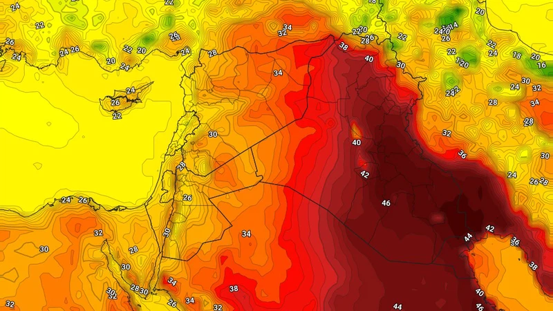 هل تصل درجات الحرارة إلى 50 مئوية في بغداد الأيام القادمة؟ التفاصيل | عرب تايم هل تصل درجات الحرارة إلى 50 مئوية في بغداد الأيام القادمة؟ التفاصيل | عرب تايم