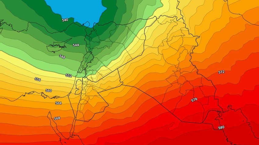 الأردن | مؤشرات على كتلة هوائية باردة ورطبة تؤثر على المملكة إعتباراً من الخميس 