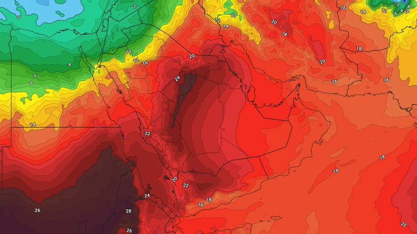 الكويت | كتلة هوائية حارة وارتفاع ملموس على درجات الحرارة الاربعاء والخميس   
