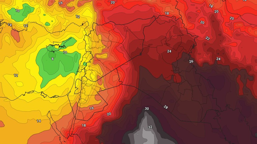 العراق - نهاية الأسبوع | أجواء مُرهقة الجمعة وتراجع تأثيرات الكتلة الهوائية الحارة السبت تزامناً مع هبوب رياح مُثيرة للأتربة والغُبار  