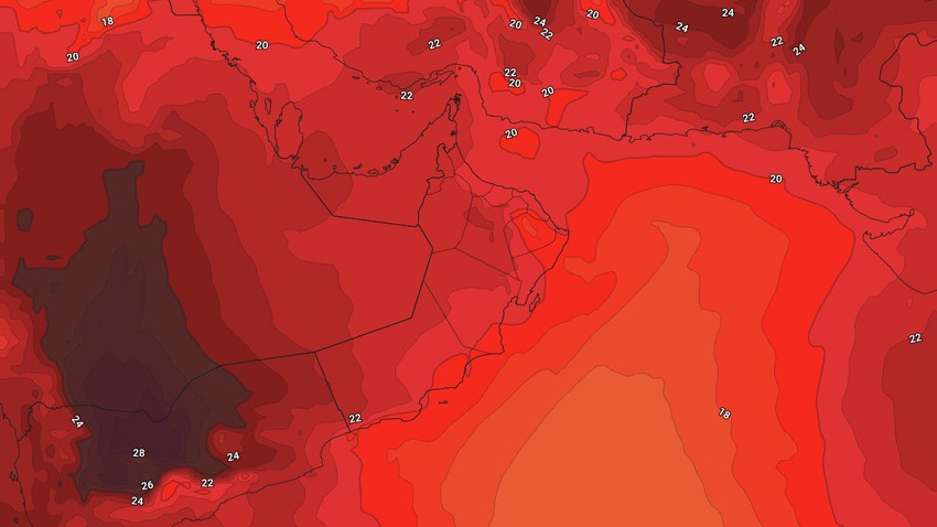 الإمارات - المركز الوطني | ارتفاع تدريجي على درجات الحرارة وتراجع على شدة الرياح الأيام القادمة