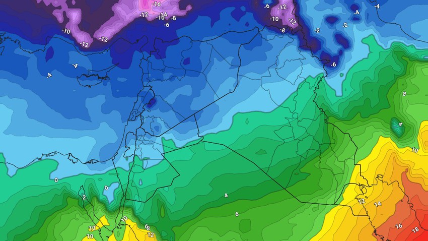 Irak | Des vents froids se précipitant en fin de semaine, partant des régions nord et ouest, et le retour de nuits très froides