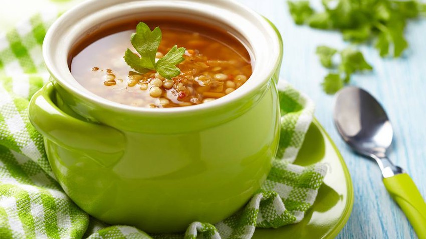 Ramadan soups | Brown lentil soup with vegetables