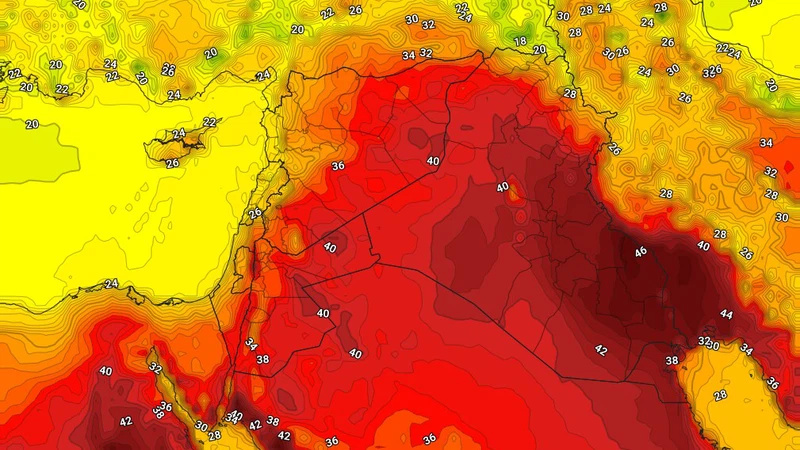 العراق: كتلة هوائية شديدة الحرارة تؤثر على البلاد بدءًا من السبت وتتزامن مع هبوب رياح البوارح المثيرة للغبار | عرب تايم العراق: كتلة هوائية شديدة الحرارة تؤثر على البلاد بدءًا من السبت وتتزامن مع هبوب رياح البوارح المثيرة للغبار | عرب تايم