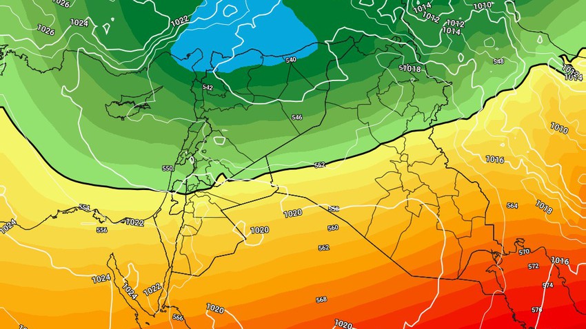 Iraq Weekly Bulletin | An extension of an air depression to the northernmost regions and indications of a colder air mass, starting from Wednesday