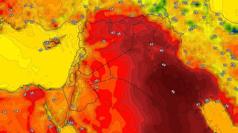 طقس حار إلى شديد الحرارة في العراق خلال عيد الأضحى ودرجات حرارة أعلى من المعدلات المعتادة | عرب تايم طقس حار إلى شديد الحرارة في العراق خلال عيد الأضحى ودرجات حرارة أعلى من المعدلات المعتادة | عرب تايم